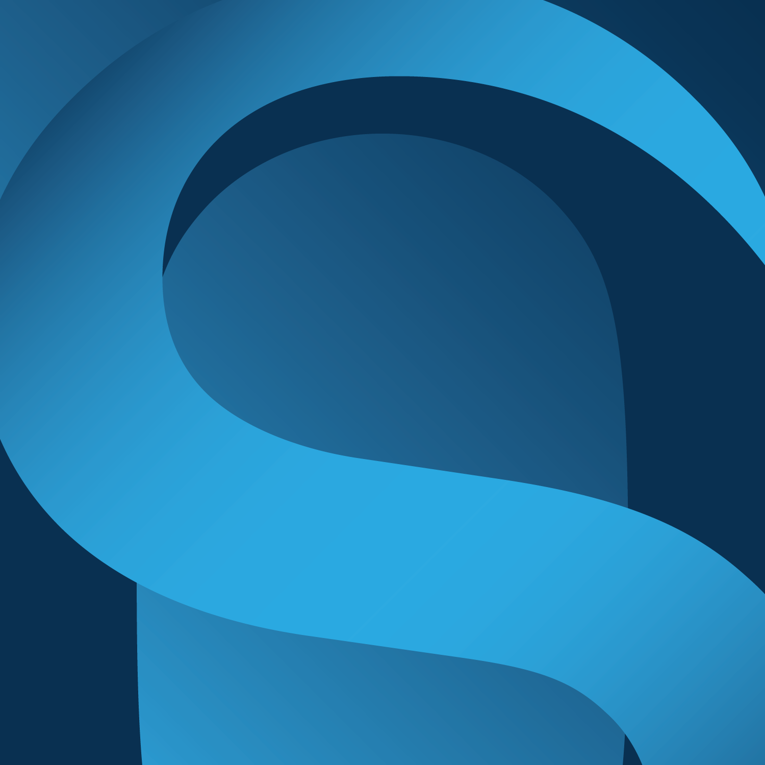 dunkelblauer Hintergrund mit großem Logo